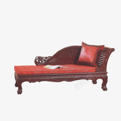 红色靠枕沙发椅子高清图片