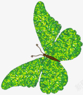 绿色创意蝴蝶造型素材
