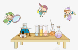 实验室桌子卡通素材