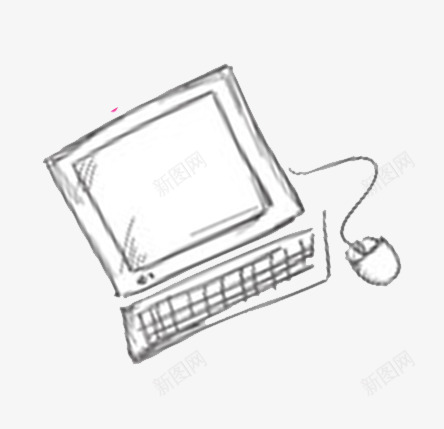 电脑png免抠素材_新图网 https://ixintu.com 办公 台式电脑 手绘 数码 电脑