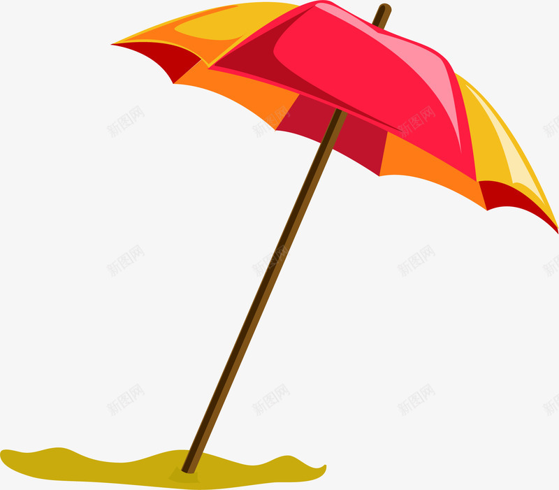 卡通海报夏日雨伞png免抠素材_新图网 https://ixintu.com 卡通 夏日 海报 设计 雨伞