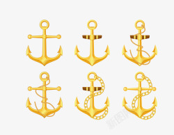金色船锚金色船锚标志高清图片