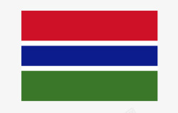 冈比亚国旗矢量图素材