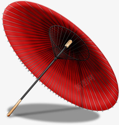红色雨伞古风雨伞素材