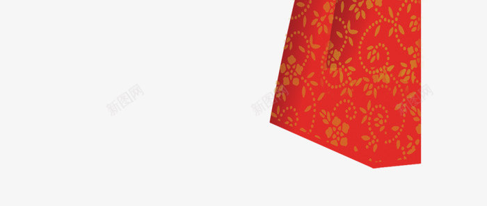 红色窗帘上的金色花纹png免抠素材_新图网 https://ixintu.com 幕布 挽帘 窗帘 红色 绑带 花纹 金色