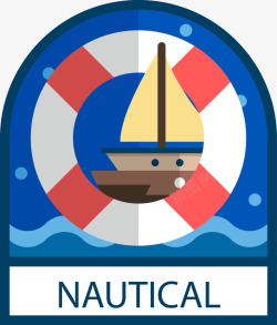 航海背景图片航海徽章胸牌片矢量图高清图片