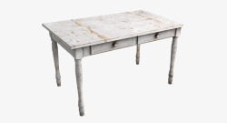 长形木头旧桌子白色破旧桌子高清图片