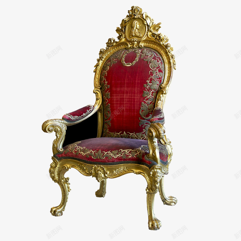 公主座椅png免抠素材_新图网 https://ixintu.com 公主座椅 家具 座椅 欧式 沙发 金色花纹