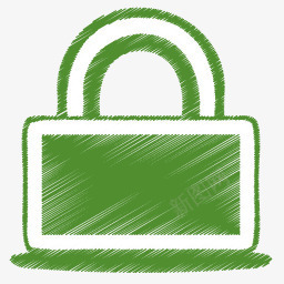 绿色锁隐私安全折纸的彩色铅笔png免抠素材_新图网 https://ixintu.com Green lock privacy secure 安全 绿色 锁 隐私
