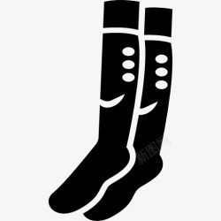 运动袜足球运动员长袜子图标高清图片