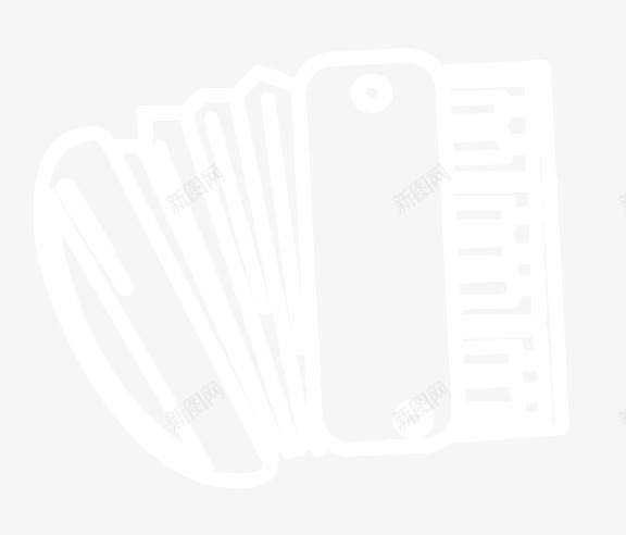 线描的手风琴png免抠素材_新图网 https://ixintu.com 乐器 手风琴 线描 线描手风琴