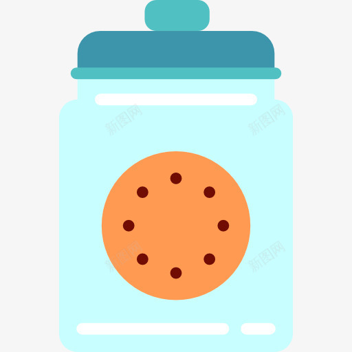 饼干图标png_新图网 https://ixintu.com 瓶子 甜 甜点 面包 食品 饼干