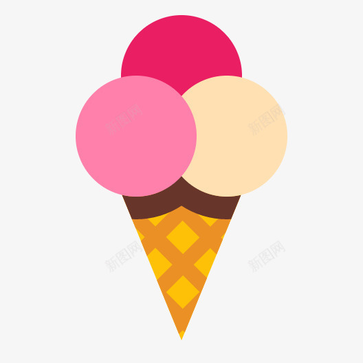 冰淇淋png免抠素材_新图网 https://ixintu.com 冰淇淋 甜点 甜筒 食物