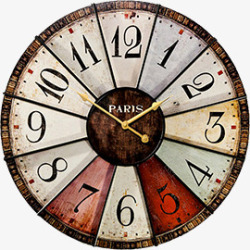 钟表造型创意实木造型钟表高清图片