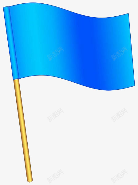 蓝色竖旗png免抠素材_新图网 https://ixintu.com 几何 卡通 手绘 旗帜 渐变色 矢量旗帜 竖旗 蓝色