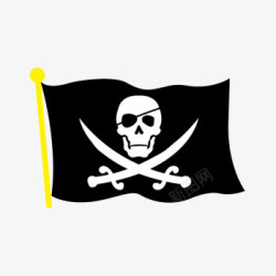 手绘海盗旗素材