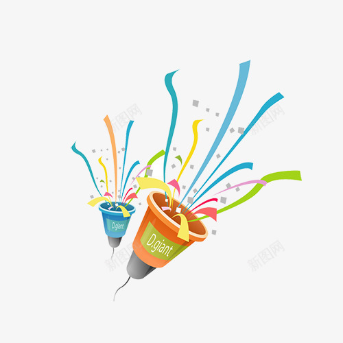 开业使用的彩带png免抠素材_新图网 https://ixintu.com 五颜六色 促销 开业 彩带 手绘
