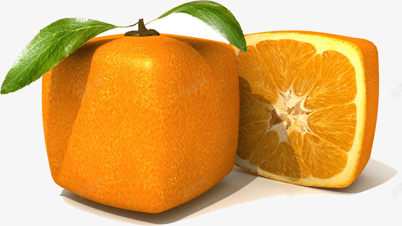 方形水果png免抠素材_新图网 https://ixintu.com 方形水果 橙子 水果 水果图 矢量橙子 黄色橙子