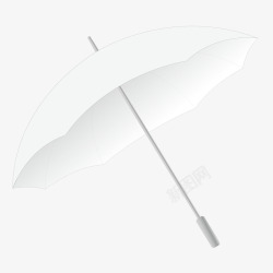 质感白色质感雨伞矢量图素材