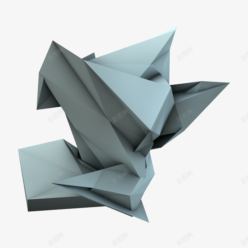 立体折纸png免抠素材_新图网 https://ixintu.com 儿童折纸 形状 折纸 折纸艺术 抽象艺术 概念 立体折纸 纸 纸龙 蓝色