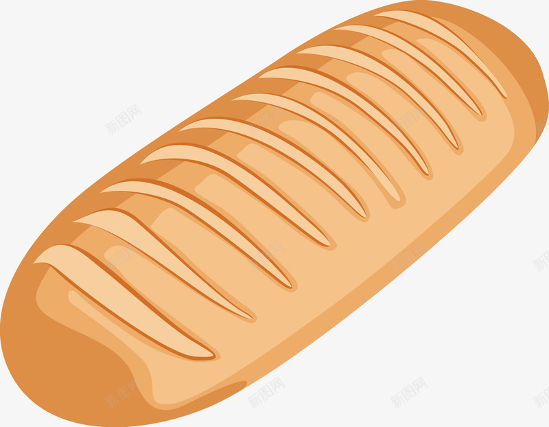 面包矢量图ai免抠素材_新图网 https://ixintu.com 平面设计 早餐面包 点心 甜点 面包 矢量图