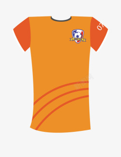 橙色足球服素材