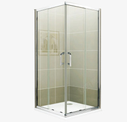 易洁淋浴房方形双门简易淋浴房高清图片