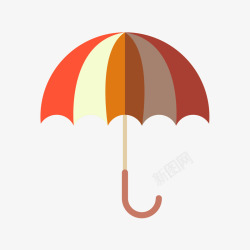 灰红色的雨伞矢量图素材