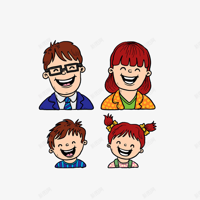 幸福的一家四口psd免抠素材_新图网 https://ixintu.com 幸福的一家四口 每天笑呵呵 笑口常开