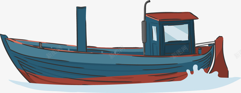 清新航海png免抠素材_新图网 https://ixintu.com 手绘 水彩 清新 航海 船