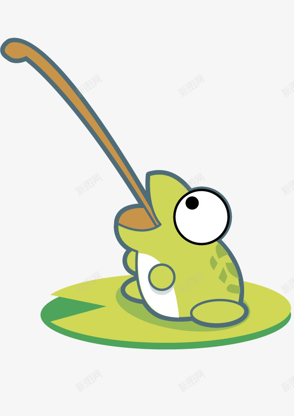 卡通手绘可爱的小青蛙png免抠素材_新图网 https://ixintu.com 创意 动漫动画 卡通手绘 可爱的 小青蛙 舌头
