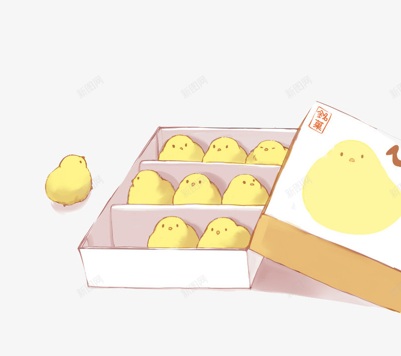 鸡蛋饼小鸡png免抠素材_新图网 https://ixintu.com 卡通 可爱 小鸡崽 手绘 甜点 萌 蛋糕 面包 食品 食品海报插画 食物
