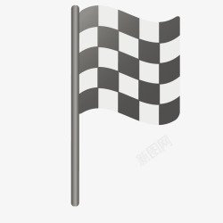 赛车场赛车旗帜矢量图素材