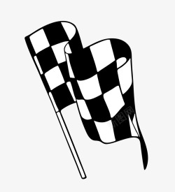 黑白赛车旗帜素材