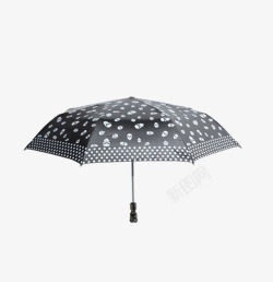 黑色花纹雨伞素材