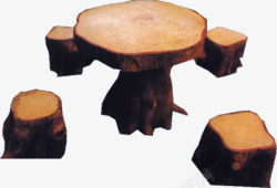 木头桌子环境素材