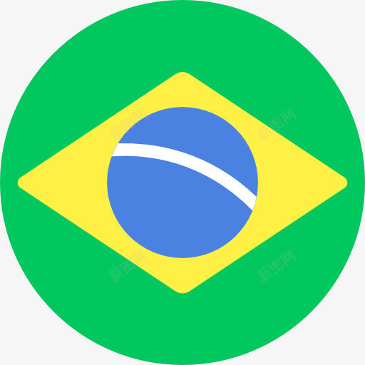 巴西图标png_新图网 https://ixintu.com 南美洲 国家 巴西旗帜 旗 民族