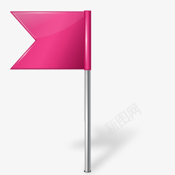粉红色的小旗图标png_新图网 https://ixintu.com flag 小旗子 旗帜