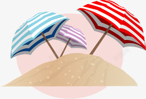 条纹雨伞png免抠素材_新图网 https://ixintu.com 卡通雨伞 紫白条纹雨伞 红白条纹雨伞 蓝白条纹雨伞 雨伞