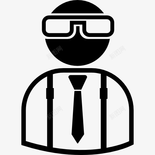 股票经纪人戴着眼镜西装和领带图标png_新图网 https://ixintu.com 人 眼镜 股票经纪人 股票经纪人的西装和领带 西服 领带