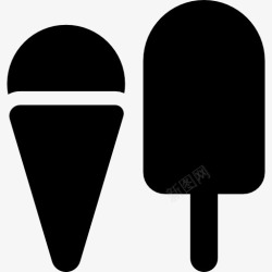 锥点穴棒冰淇淋图标高清图片