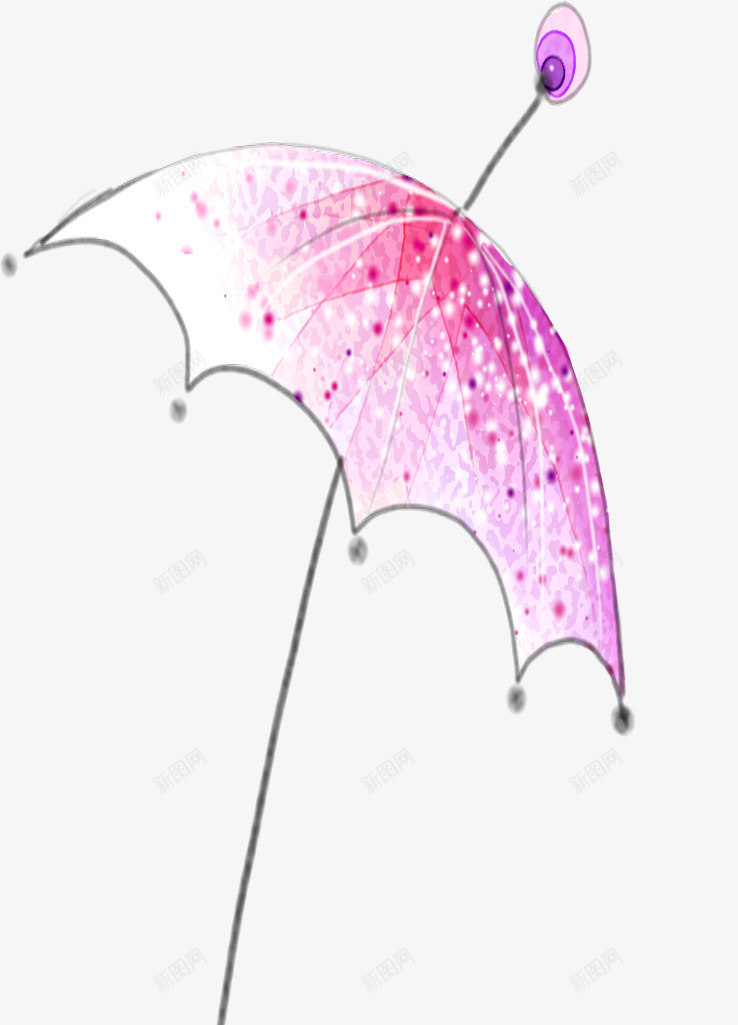 粉色手绘漫画雨伞png免抠素材_新图网 https://ixintu.com 漫画 粉色 雨伞