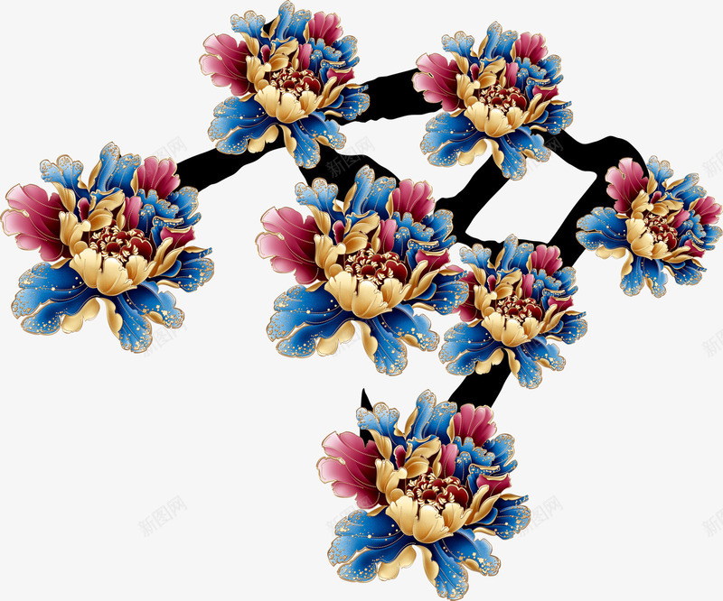 创意合成花朵造型效果png免抠素材_新图网 https://ixintu.com 创意 合成 效果 花朵 设计 造型