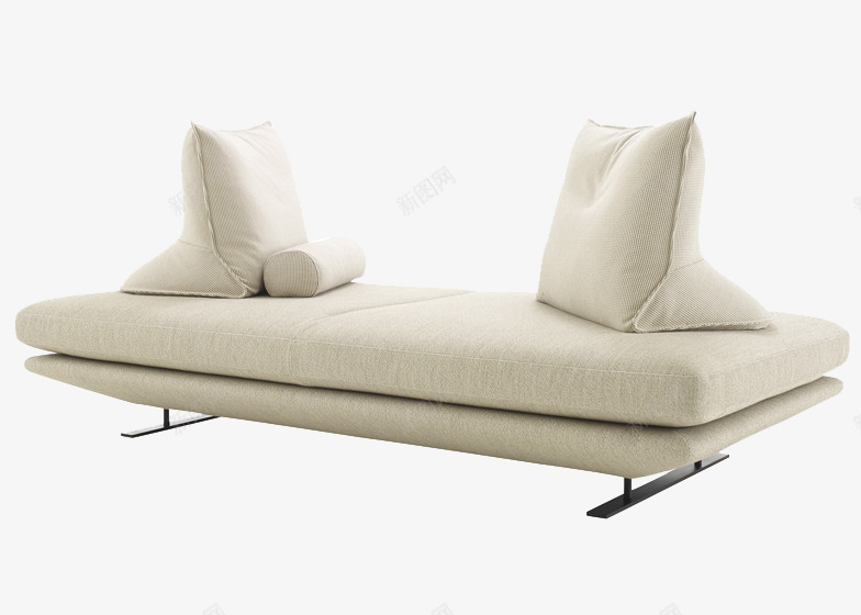 米白色舒适装饰沙发png免抠素材_新图网 https://ixintu.com 家具 时尚 米白色 装饰沙发