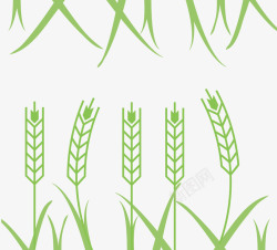 麦子造型绿色清新简约麦穗背景装饰矢量图高清图片