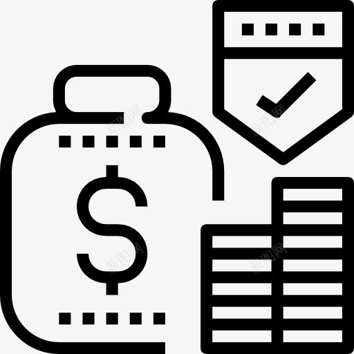 投资保险图标png_新图网 https://ixintu.com 商业 投资保险 美元符号 钱 钱字符号 银行