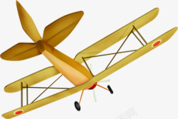 木头飞机手绘棕色木头小飞机高清图片