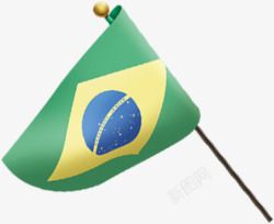 摄影手绘象征巴西旗帜素材