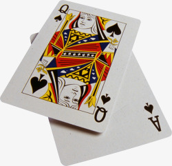黑桃Q扑克牌高清图片