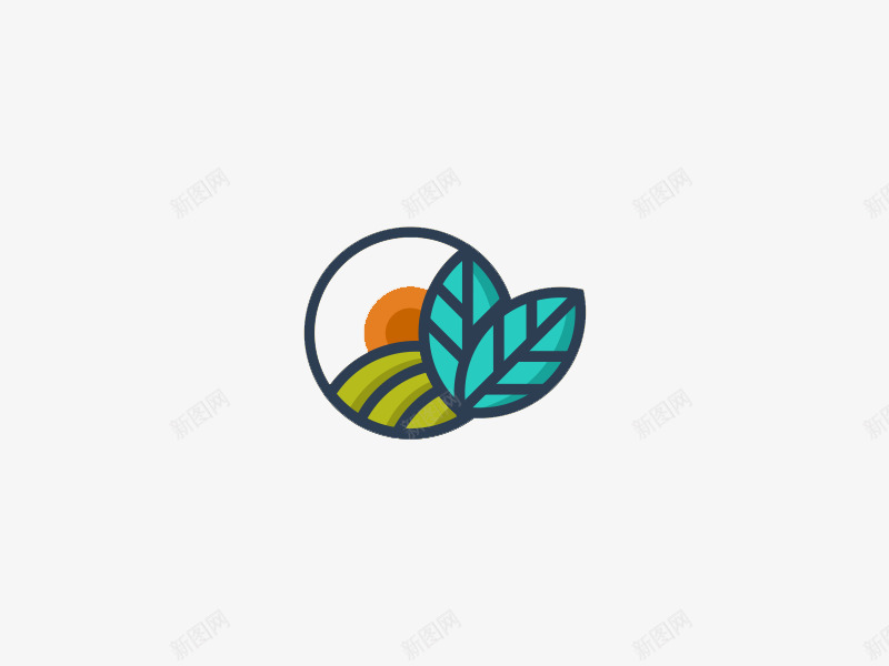 茶标志png免抠素材_新图网 https://ixintu.com 叶子 国外创意素材 绿色 茶logo 茶园